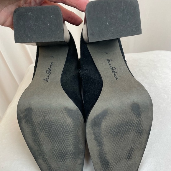 Sam Edelman black Ivette block heel suede bootie size 7.5 - Picture 8 of 8